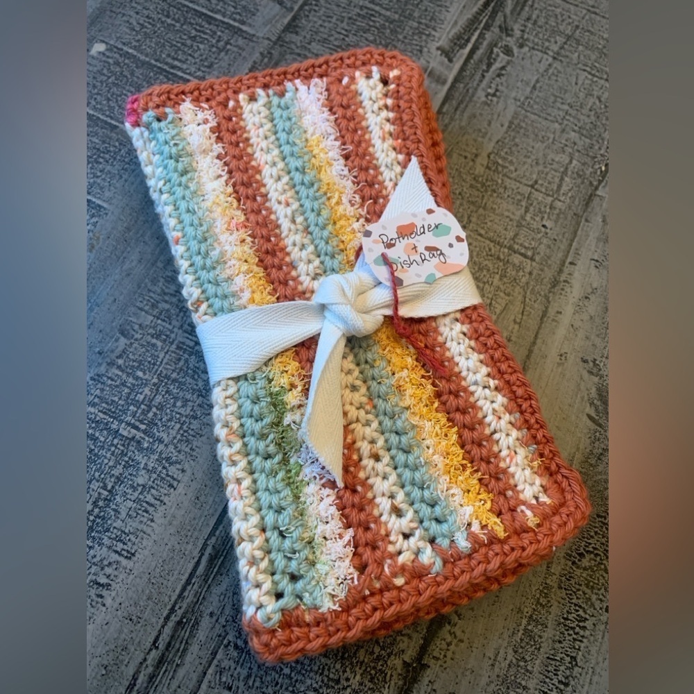 Crochet Pot Holders/ Dish Rag, 9.5”x9.5”, Handmade, handcrafted.